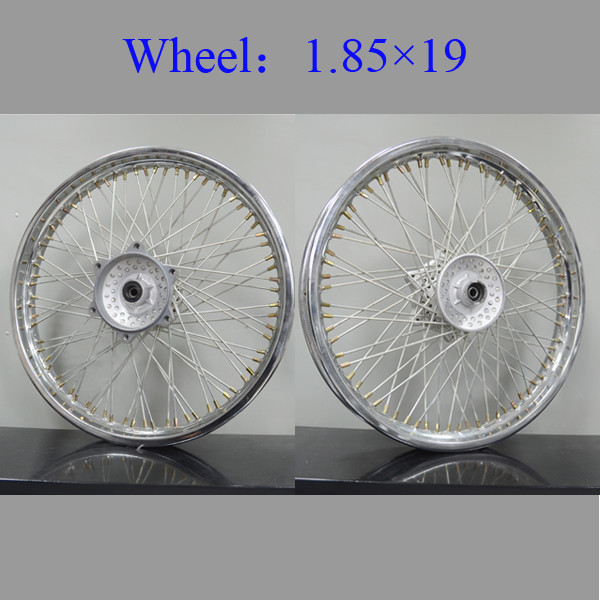 Lightweight Stainless Steel Spoked Motorcycle Wheels Sturdy Aluminum Alloy